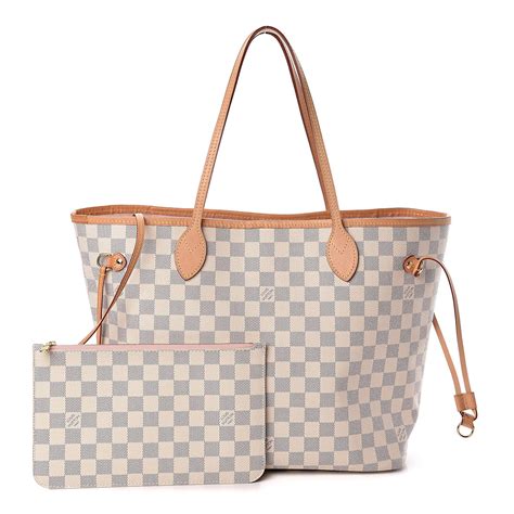 lv damier azure rose ballerarine neverful|LOUIS VUITTON Damier Azur Neo Neverfull MM Rose Ballerine .